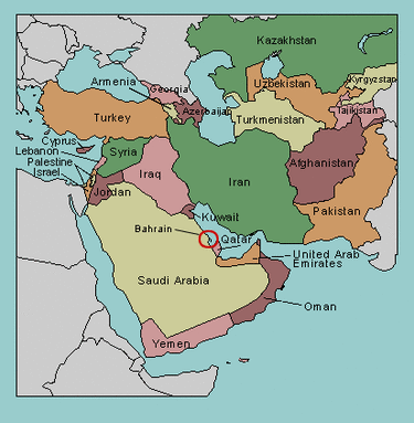 physical map of southwest asia water